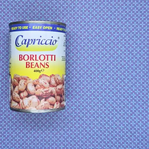Capriccio Borlotti Beans. Packed in Italy from imported ingredients.