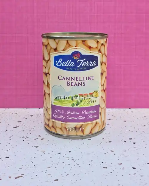Bella Terra Cannellini Beans, 100% Italian premium quality. Packed in Italy.