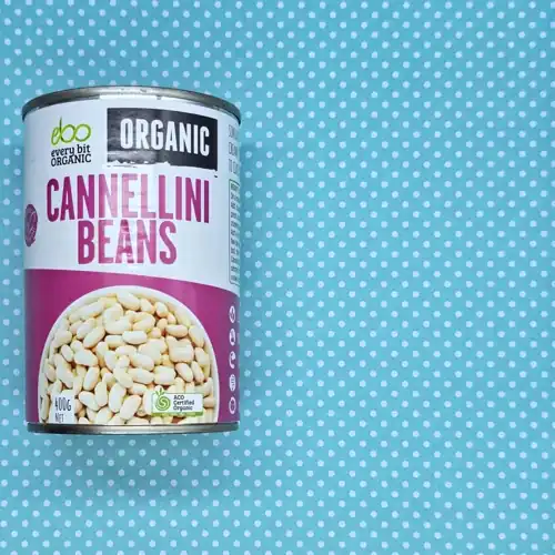 Every bit Organics Organic Cannellini Beans. ACO certified organic. Non GMO. BPA free. Product of Italy.