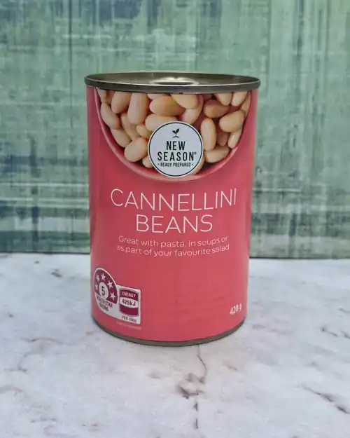 New Season Cannellini Beans. 5 Health Star Rating. Packed in Italy from imported and Italian ingredients.