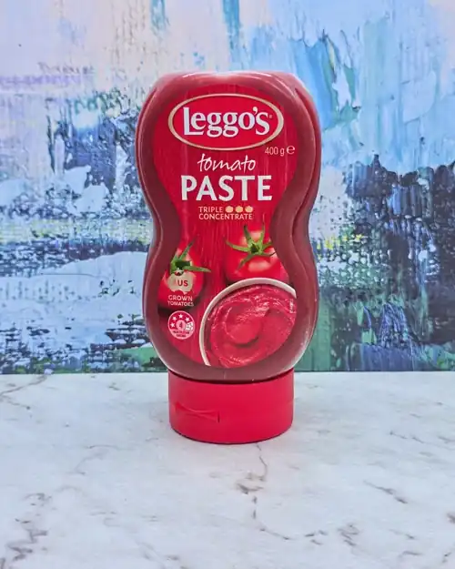 Leggo's Tomato Paste. Triple Concentrate. 4 Health Star Rating. Australian grown tomatoes.