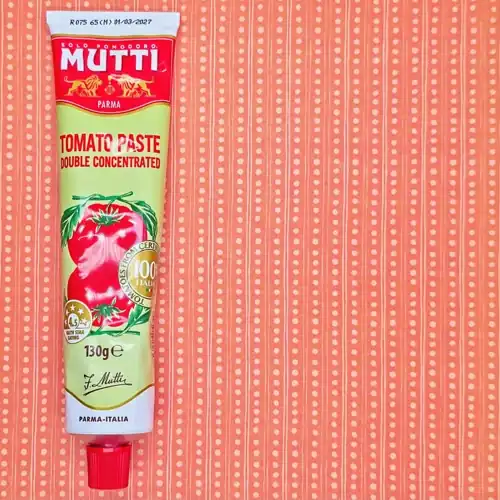 Mutti Tomato Paste Double Concentrated. Made in Parma Italy.