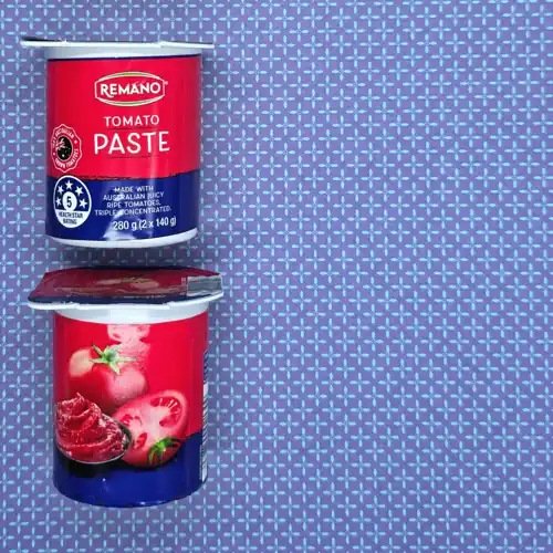 Remano Tomato Paste. 5 Health Star Rating. 100% Australian grown tomatoes.