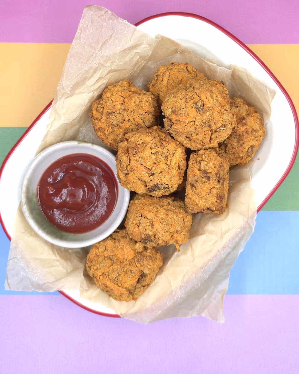 Veggie Nuggets Colours Top Down